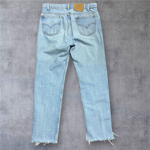 Levi's 505 Regular Orange Tab Vtg 1995 Light Blue Denim Jeans Men's 34W x 32L - Picture 1 of 10